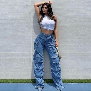 The Attico “FERN” Blue Long Pants 💙